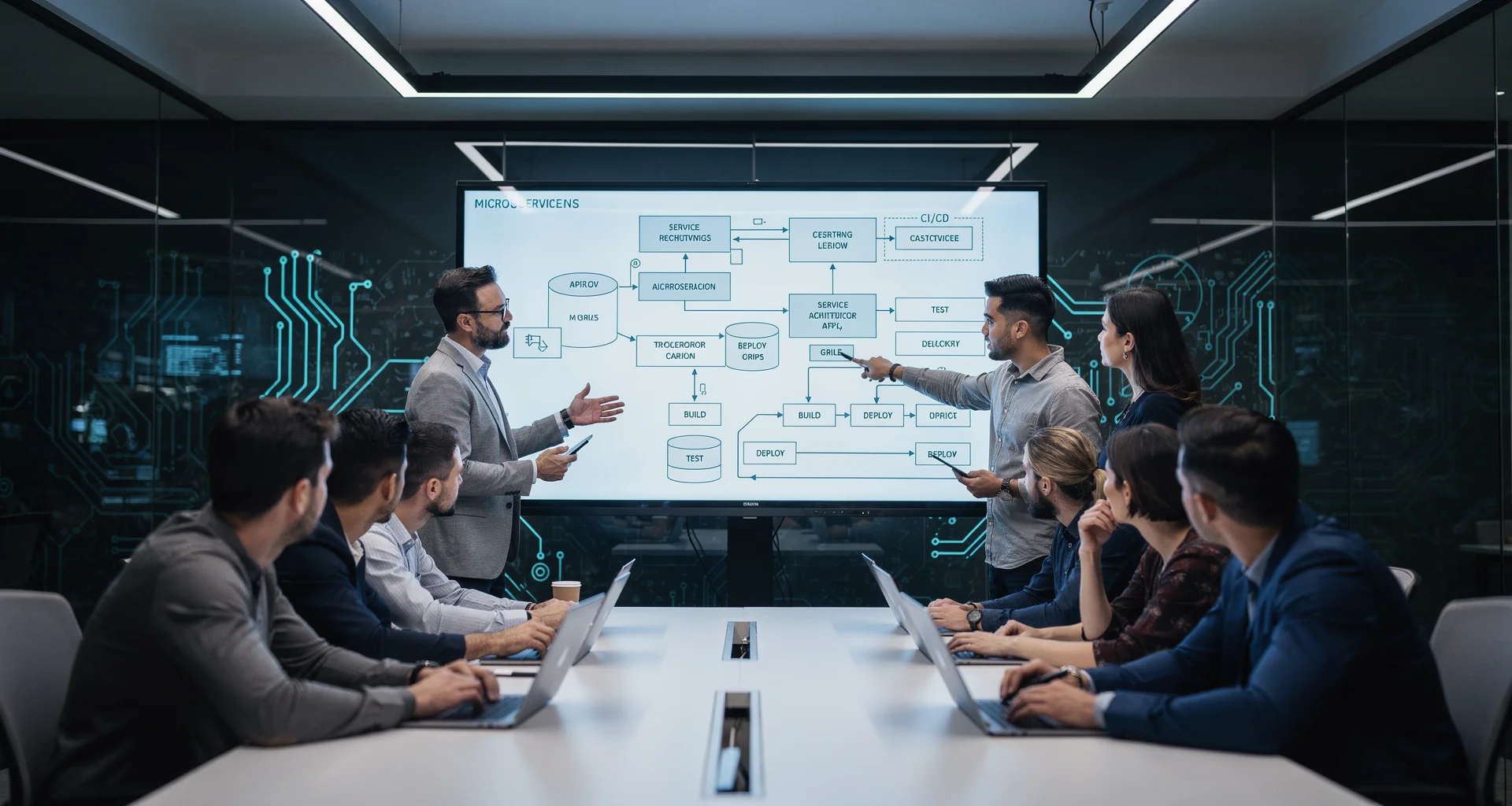 Software architects in discussion